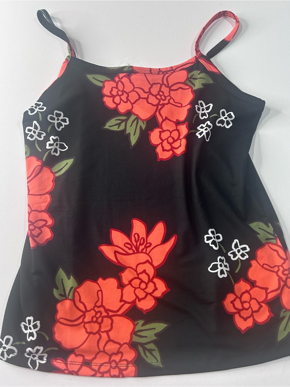NWT LuLaRoe Small Black Cami with Red Floral Print
